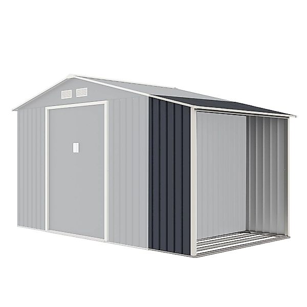 Juskys Holzunterstand für Metall Geräteschuppen XL günstig online kaufen
