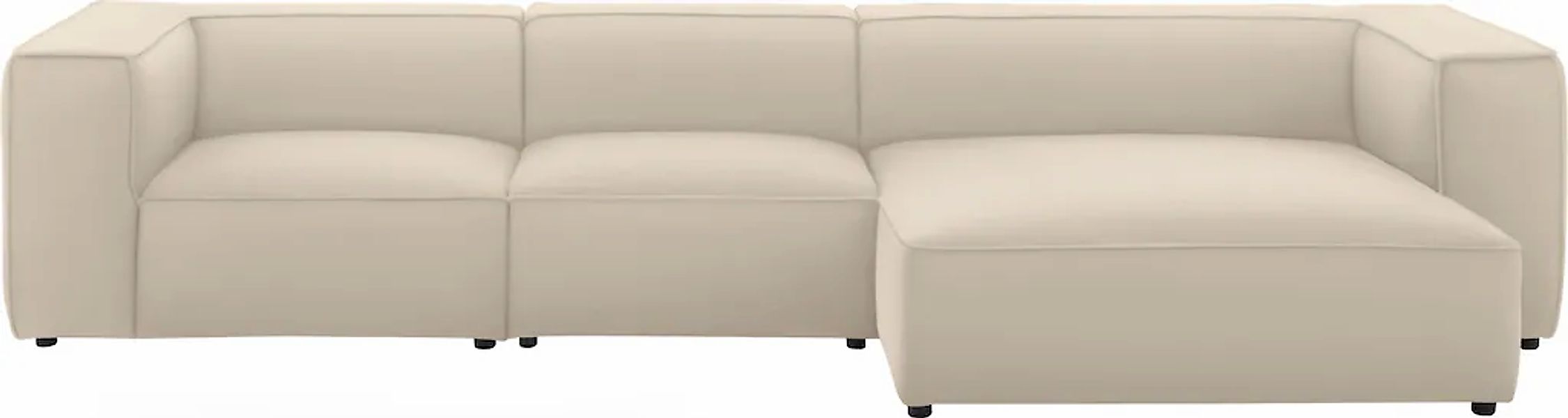 W.SCHILLIG Ecksofa »around-the-block«, mit eleganter Biese, mit Federkern, günstig online kaufen