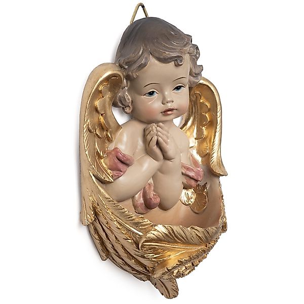Moritz Dekofigur Wandfigur Engel mit Weihwasserschale günstig online kaufen