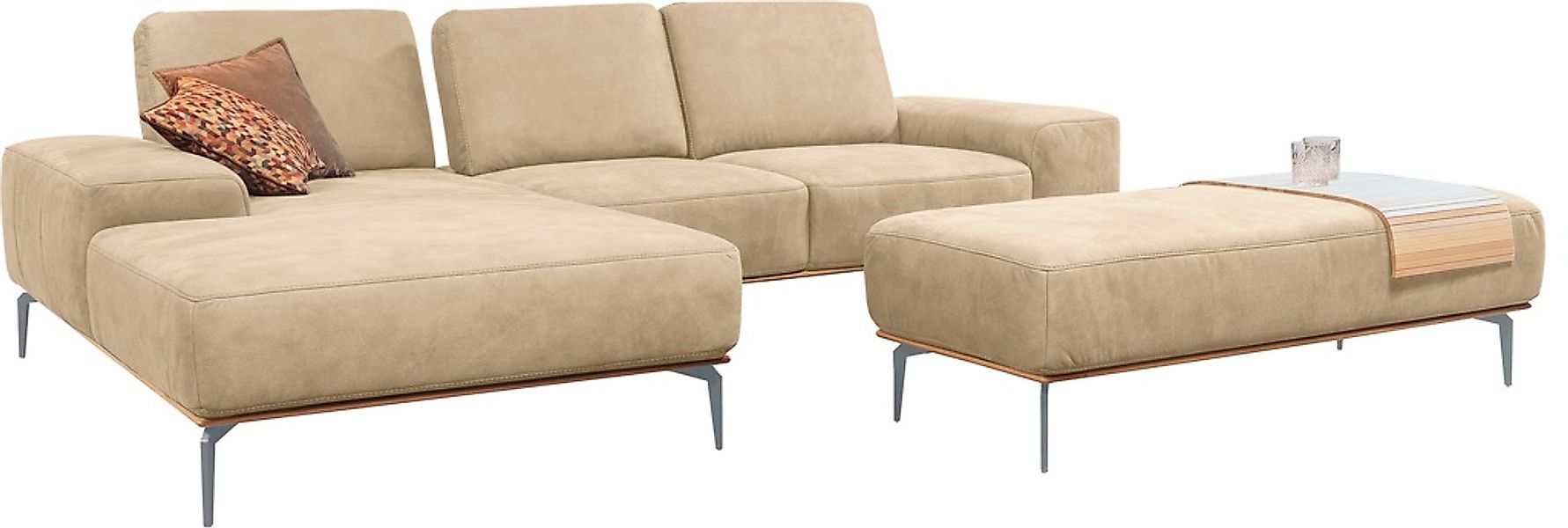 W.SCHILLIG Ecksofa "run, Designsofa mit tollem Sitzkomfort, bequem, L-Form" günstig online kaufen