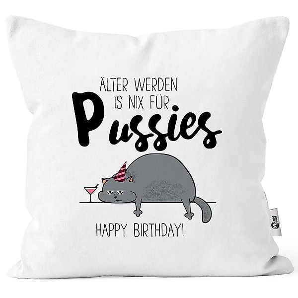 MoonWorks Dekokissen Kissen-Bezug Geburtstag Älter werden günstig online kaufen