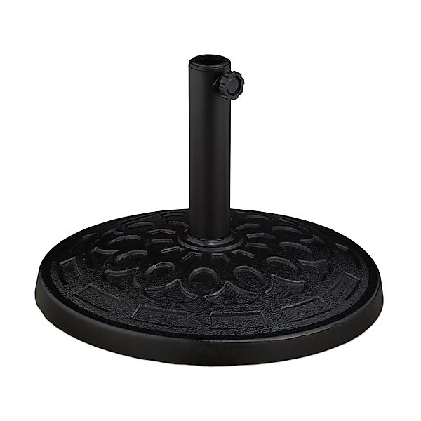 relaxdays Schirmhalter Runder Sonnenschirmständer in Schwarz günstig online kaufen