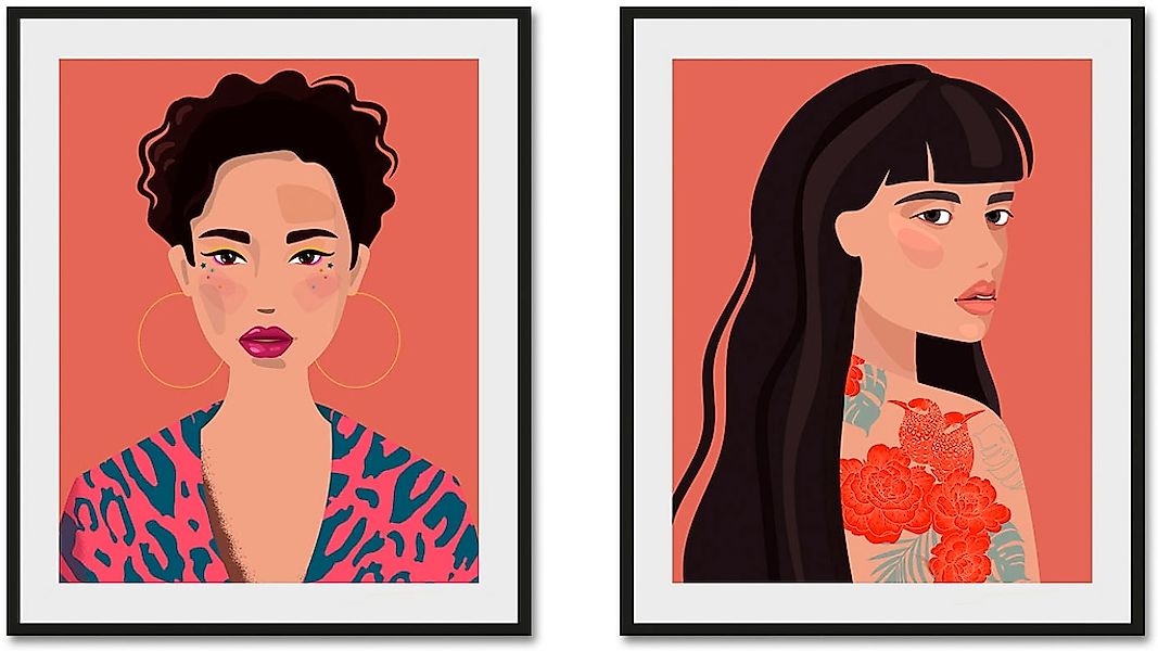queence Bild »Ajosch«, Frau-Porträts-Portrait-Bilder von Frauen-Fashion-Mod günstig online kaufen