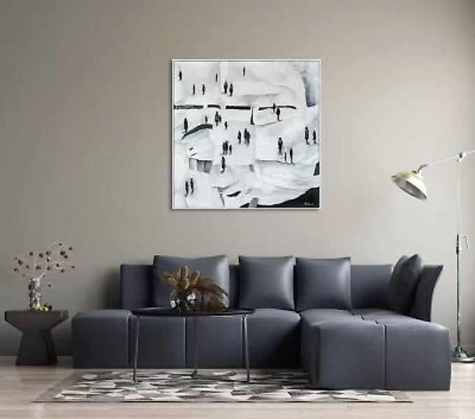 YS-Art™ "Gemälde Acryl ""Erfrischung"" handgemalt auf Leinwand" weiß Gr. 10 günstig online kaufen