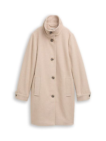 TOM TAILOR Parka Wintermantel Eleganter Wollmantel im Fischgrat-Design günstig online kaufen