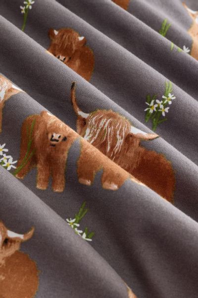 Next Pyjama Kurzarm-Schlafanzug, Hochlandrind Hamish (2 günstig online kaufen