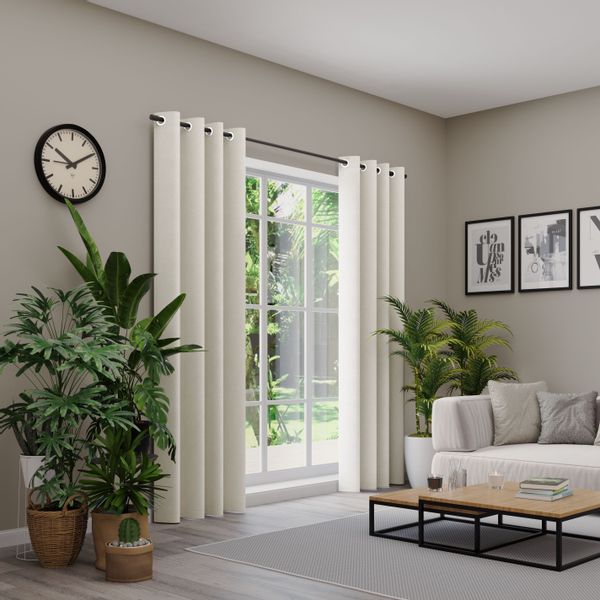 Neutex for you Vorhang "BELMONDO" Ösen 1 Stk. tlg. Uni mit samtiger Oberflä günstig online kaufen