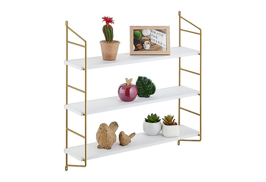 relaxdays Wandregal mit 3 Ablage günstig online kaufen