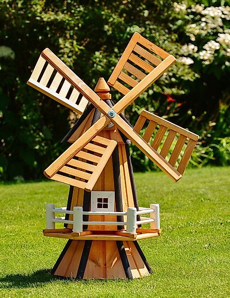 DSH DEKO SHOP HANNUSCH Gartenfigur Kleine Holzwindmühle – Höhe 77 cm günstig online kaufen