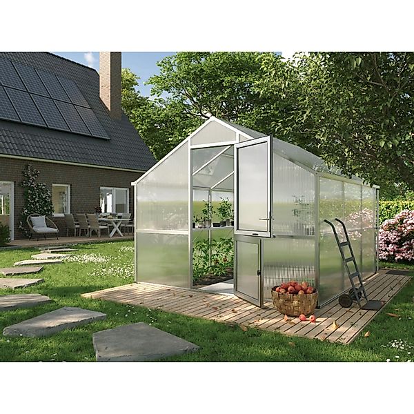 KGT Gewächshaus Alu blank 9,59 m² günstig online kaufen