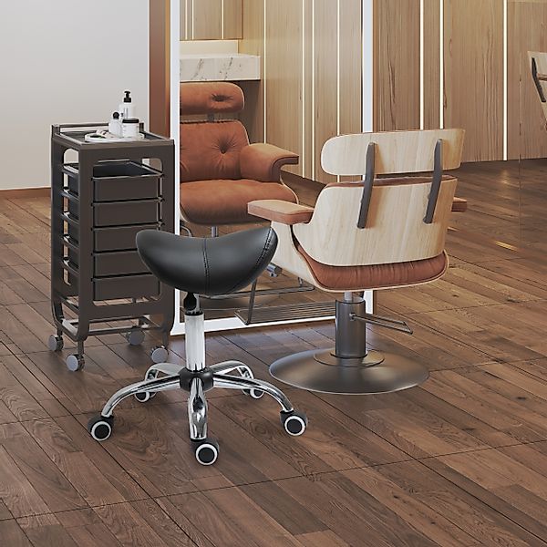 HOMCOM Rollsitz höhenverstellbarer Sattelhocker Drehstuhl Drehhocker (Kosme günstig online kaufen