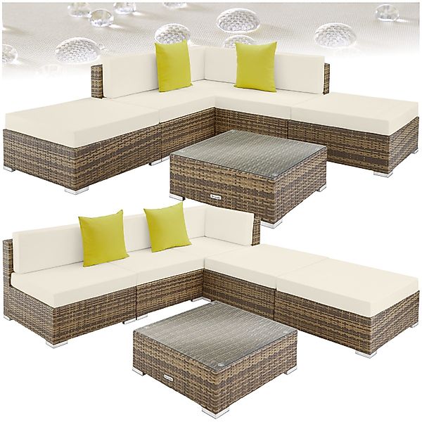 tectake Loungeset Rattan Lounge, (Set., 6-tlg), günstig online kaufen