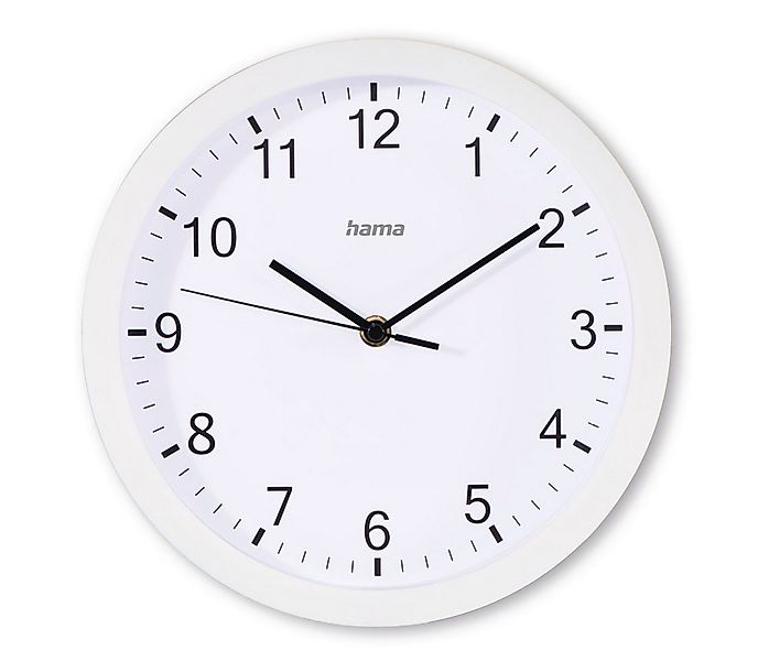 Hama Wanduhr Wanduhr "Elba", Ø 25 cm, ohne Ticken (geräuscharm) günstig online kaufen
