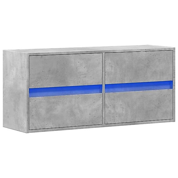 vidaXL TV-Wandschrank mit LED-Beleuchtung Betongrau 100x31x45 cm 852295 günstig online kaufen