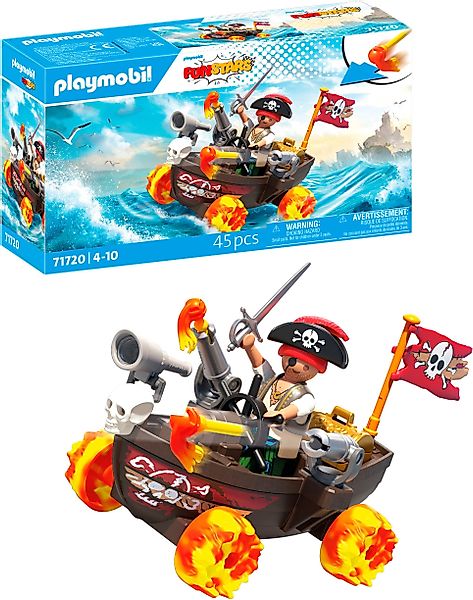 Playmobil® Rasendes Piratenboot (71720), Funstars Konstruktions-Spielset, günstig online kaufen