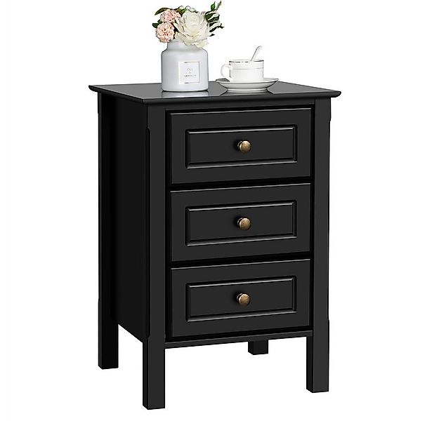 Yaheetech Beistelltisch (1-St), Nachtkonsole Nachttisch Nachtschrank mit 3 günstig online kaufen