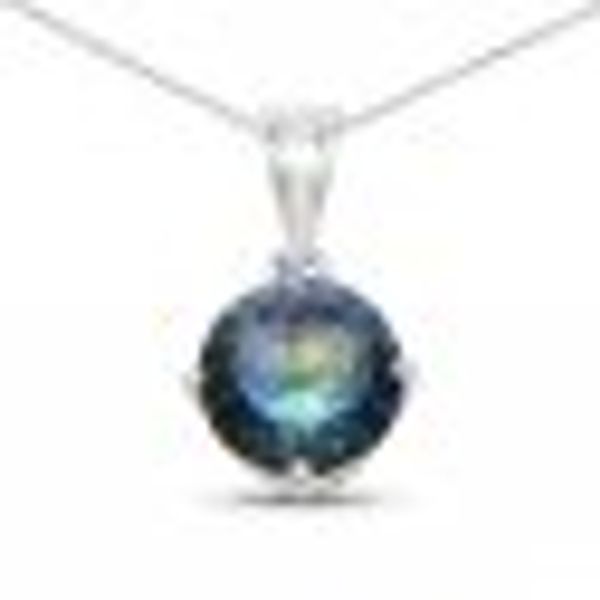 Anhänger mit Kette 925-Sterling Silber rhodiniert Glänzend Quartz blau günstig online kaufen