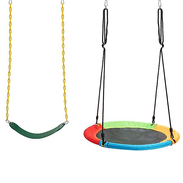COSTWAY Doppelschaukel, (1-tlg), 90-160cm höhenverstellbar günstig online kaufen