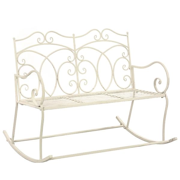 vidaXL Gartenbank 104 cm Eisen Antik Weiß 45436 günstig online kaufen