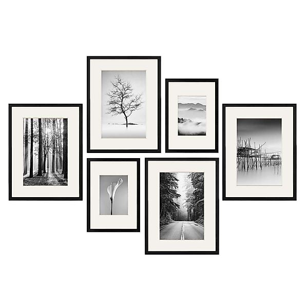 PHOTOLINI Bilderrahmen 6er Set Modern Schmal günstig online kaufen