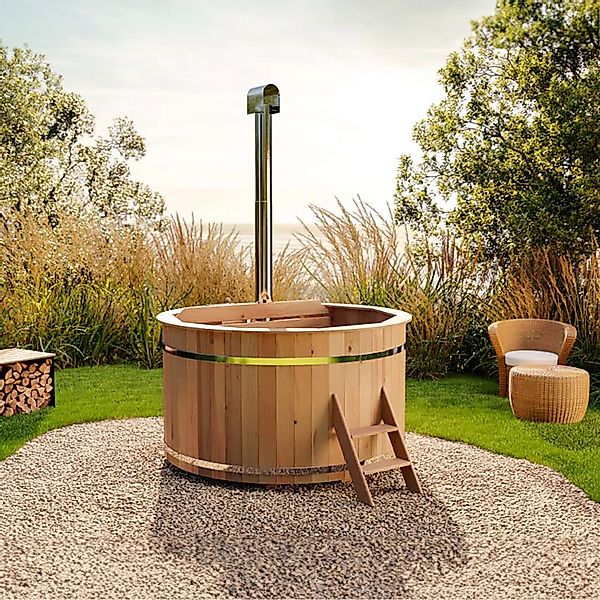 FinnTherm Badebottich Badefass Bergen, für 4 Personen, in Naturbelassen günstig online kaufen