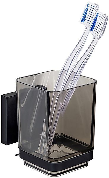 WENKO Zahnputzbecher Vacuum-Loc® Modell Quadro, mit Wandhalterung ohne Bohr günstig online kaufen