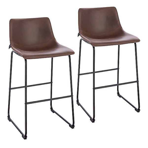 SVITA Barhocker JOHN (2er-Set, 2er-Set), Barhocker Kunstleder mit Fußablage günstig online kaufen