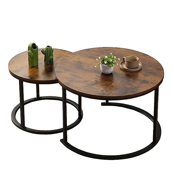 KAHOO Couchtisch Kaffeetisch, 2tlg. mit Marmormuster, günstig online kaufen