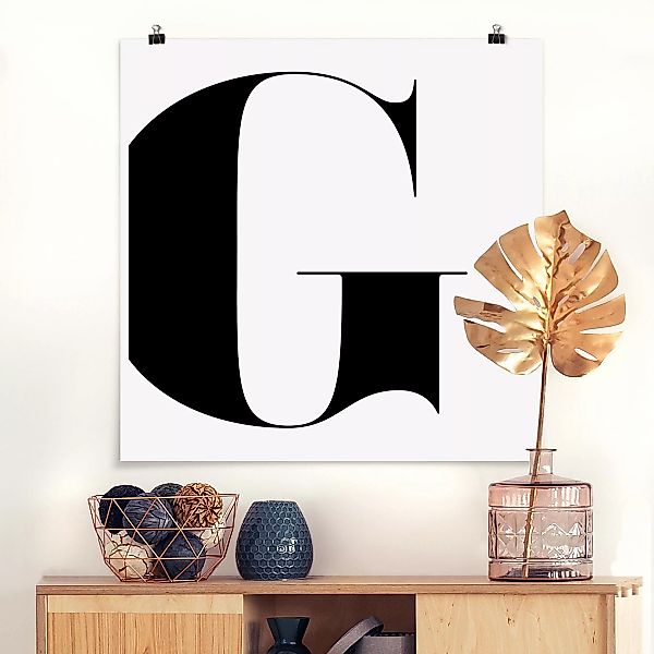 Poster - Quadrat Antiqua Letter G günstig online kaufen