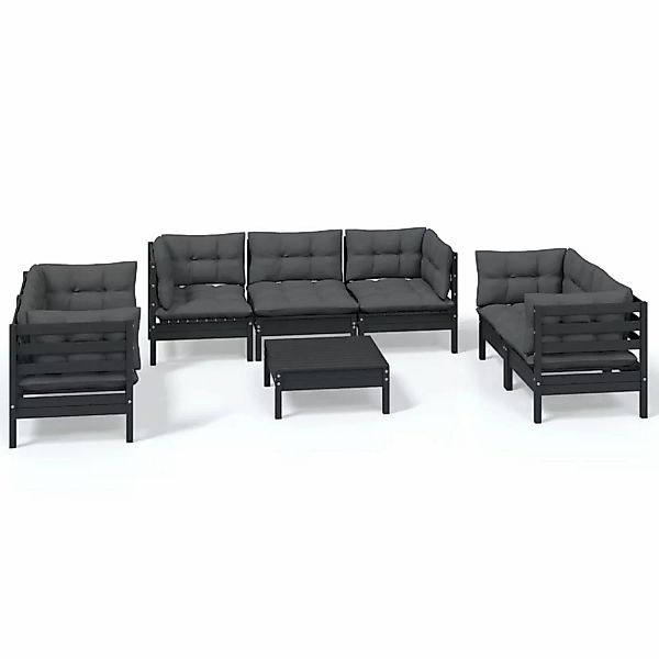 8-tlg. Garten-lounge-set Mit Kissen Kiefer Massivholz günstig online kaufen