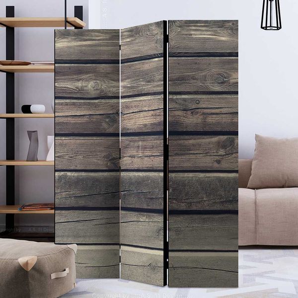 Raumteiler im Landhausstil Bretterwand Optik günstig online kaufen