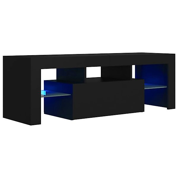 Tv-schrank Mit Led-leuchten Schwarz 120x35x40 Cm günstig online kaufen