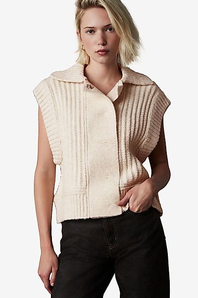 Next Strickweste Ärmellose Strickweste mit Kragen günstig online kaufen