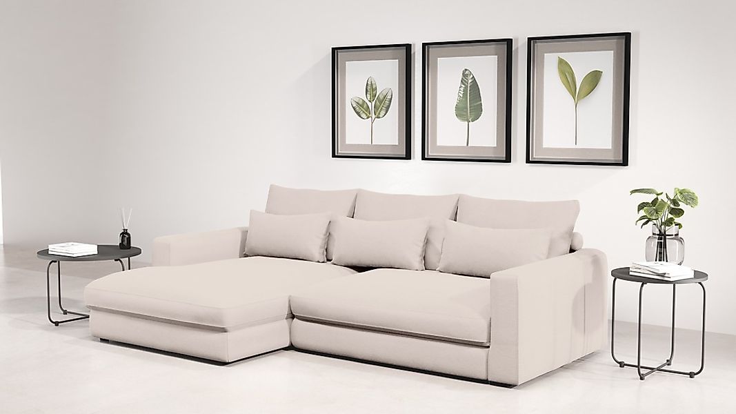 Home affaire Ecksofa "Darwin, viele Kissen, extra tiefe Sitzfläche, 271/89/ günstig online kaufen