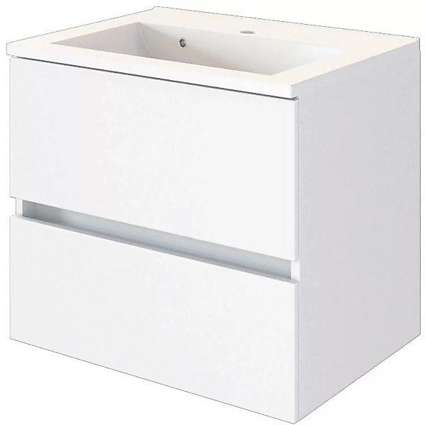 Held Möbel Waschtisch Verona 60 cm x 56 cm x 47 cm Weiß-Weiß günstig online kaufen