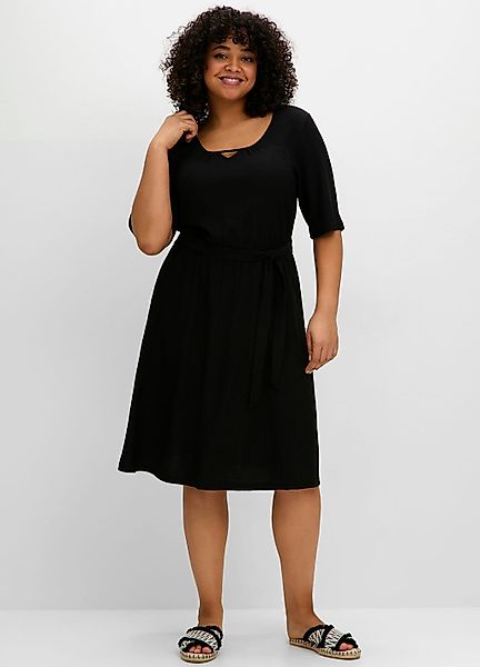 Sheego Jerseykleid "Jerseykleid" Eingrifftaschen günstig online kaufen