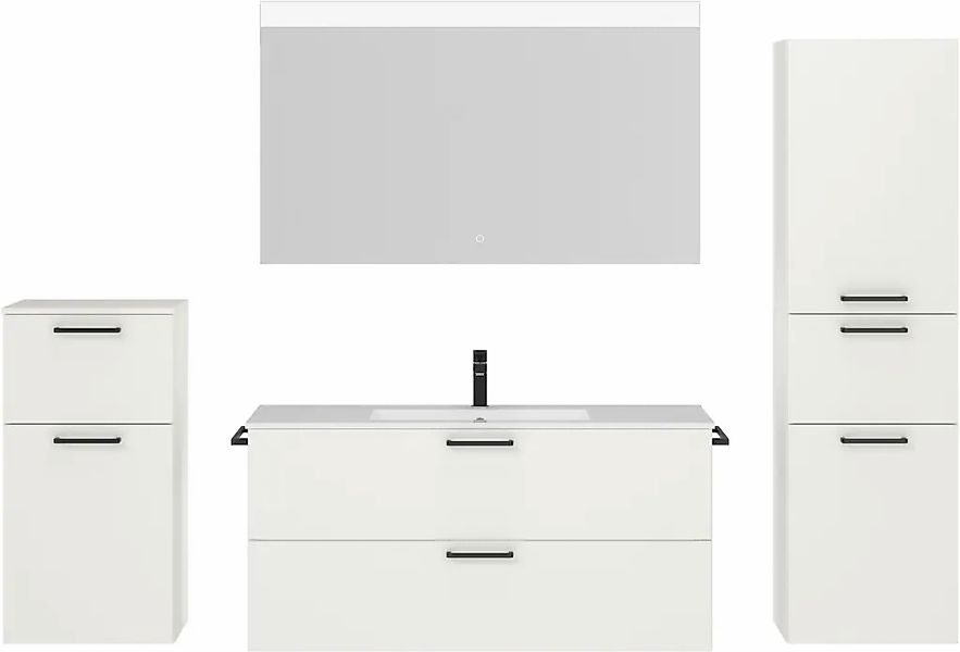 nobilia Badmöbel-Set "Tolvina" vormontiert, mit Soft-Close, 4 Stk. tlg. günstig online kaufen