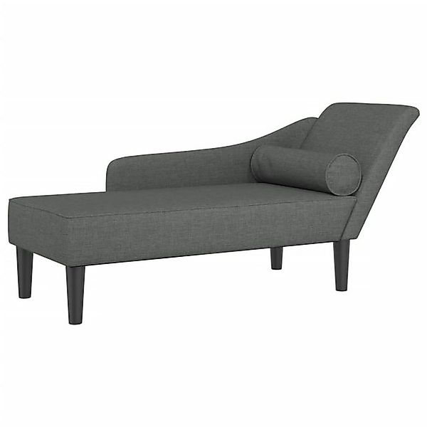 vidaXL Chaiselongue, Chaiselongue mit Kissen Dunkelgrau Stoff günstig online kaufen