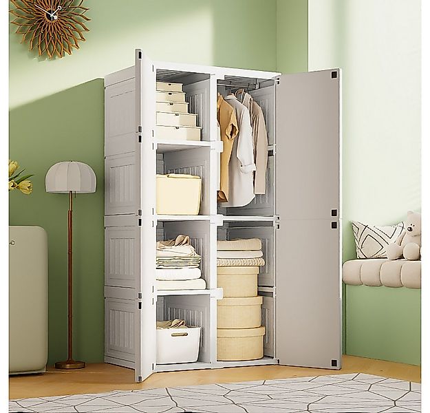 Furnishings Home Kleiderschrank Hochschränke Faltbares Garderobe (6 Fächer, günstig online kaufen