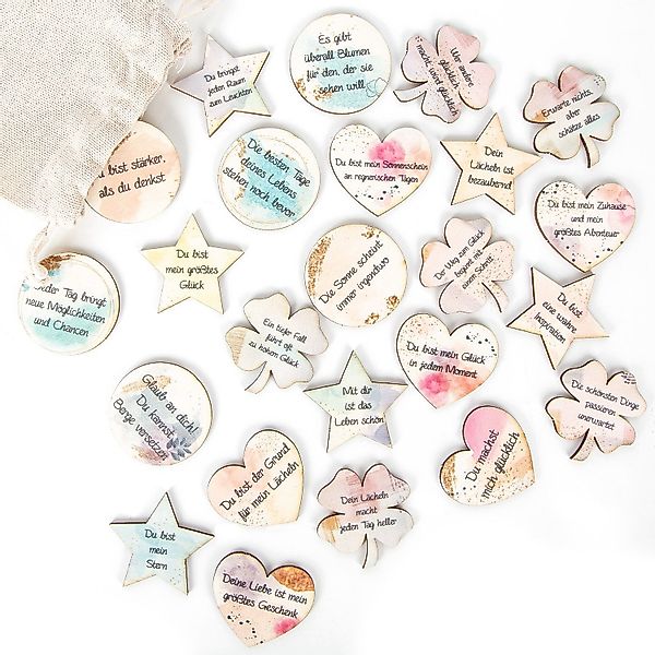 Logbuch-Verlag Dekofigur 24 kleine Geschenke Glückstaler günstig online kaufen