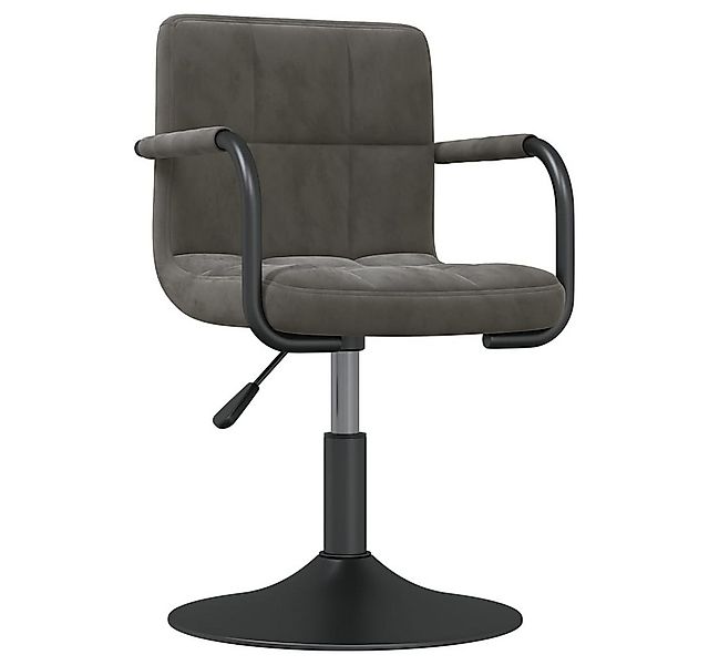 vidaXL Esszimmerstuhl Esszimmerstuhl Dunkelgrau Samt (1 St) günstig online kaufen