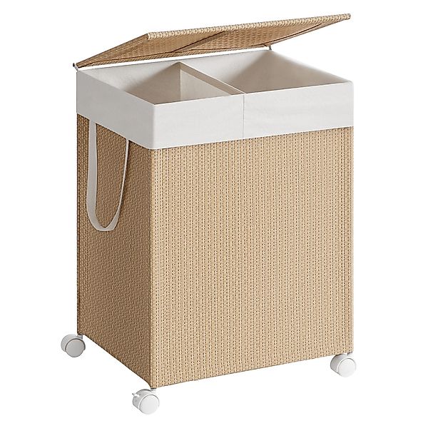 SONGMICS HOME Wäschekorb, Wäschekorb 2/3 Fächer, günstig online kaufen