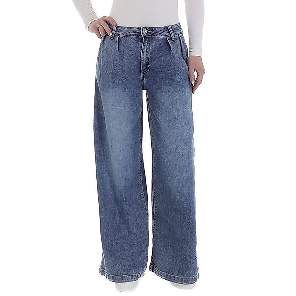 Ital-Design Weite Jeans Damen Freizeit (89550906) Used-Look Stretch High Wa günstig online kaufen