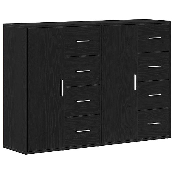 vidaXL Sideboards 2 Stk Schwarz Eichen-Optik 60 x 31 x 84 cm 3334313 günstig online kaufen