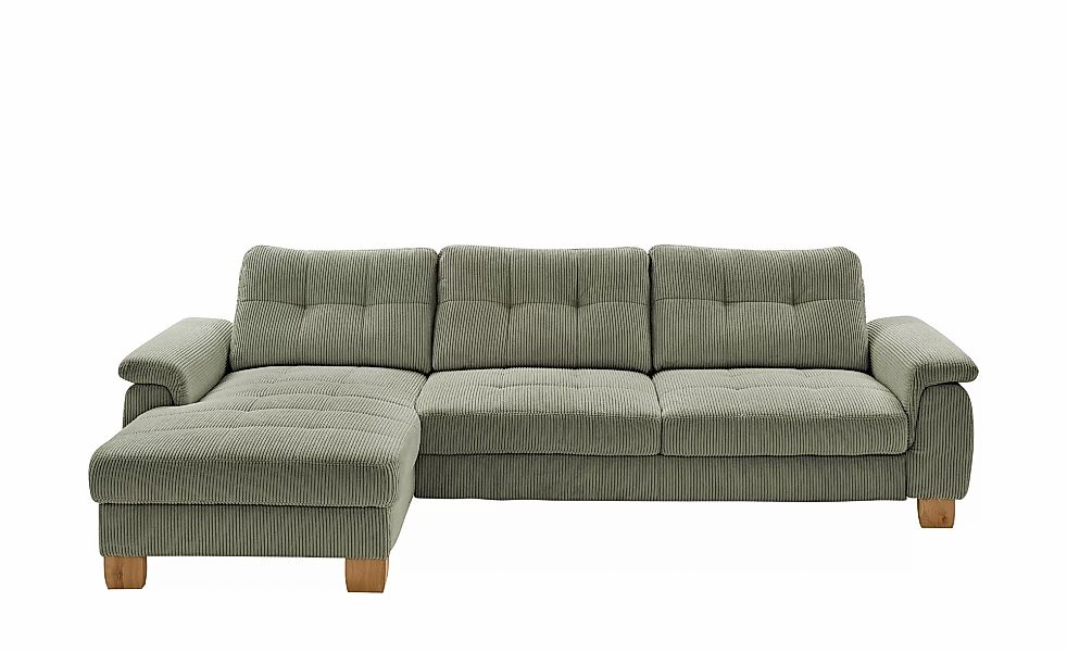 meinSofa Ecksofa  aus Cord Suna ¦ grün ¦ Maße (cm): B: 316 H: 86 T: 177.0 P günstig online kaufen