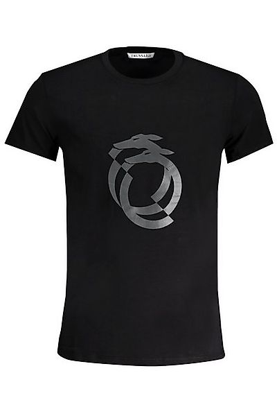 Trussardi T-Shirt Herren Kurzarm T-Shirt in Schwarz mit Rundhals und günstig online kaufen