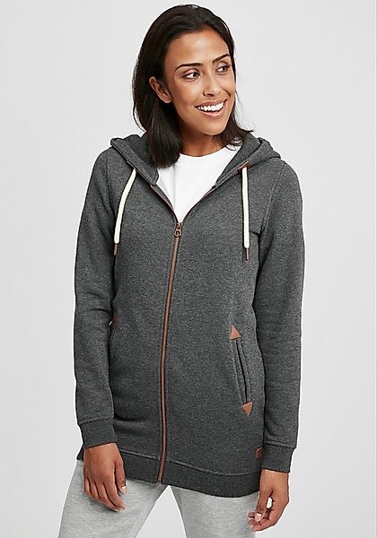 OXMO Kapuzensweatjacke OXVicky Sweatshirtjacke lang geschnitten günstig online kaufen
