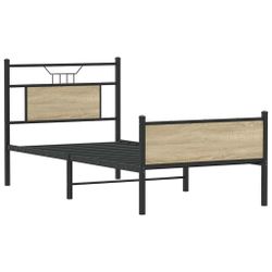 vidaXL Bett Bettgestell ohne Matratze Sonoma-Eiche günstig online kaufen