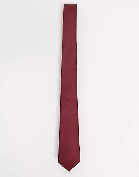 ASOS DESIGN – Schmale Krawatte in Burgunderrot günstig online kaufen