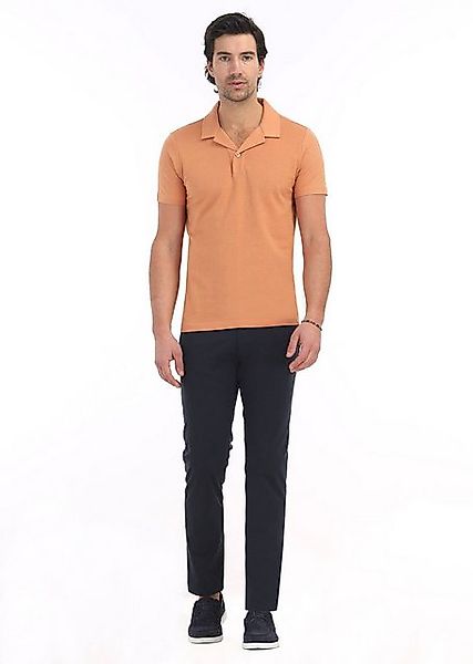 RAMSEY Poloshirt Orange Jacquard Hemd 100% Baumwolle günstig online kaufen